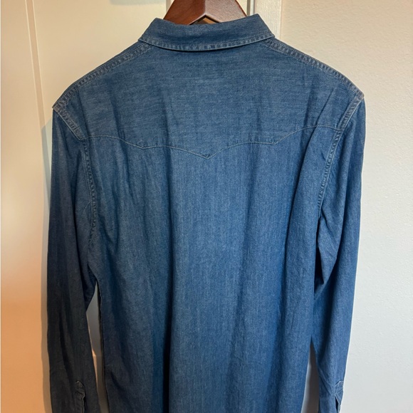 Men’s slim fit Wrangler Western Denim shirt size large - Picture 4 of 4